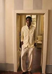 Chemise Charlie - Jaune Rayures Bleues — view 5