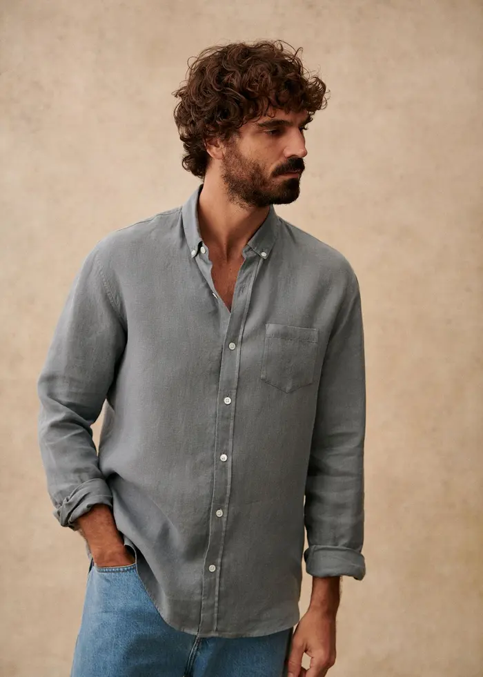 Chemise Charlie Lin - Bleu Acier