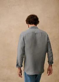 Chemise Charlie Lin - Bleu Acier — view 3