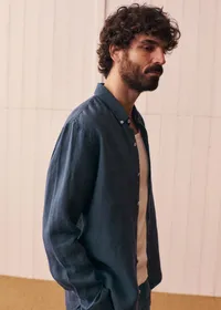 Chemise Charlie Lin - Bleu Nuit — view 4