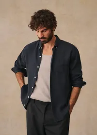 Chemise Charlie Lin - Marine — view 4