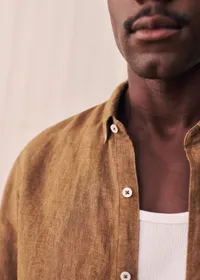 Chemise Charlie Lin - Marron Chiné — view 4