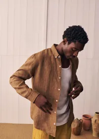 Chemise Charlie Lin - Marron Chiné — view 5