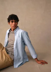 Chemise Charlie Oxford - Bleu Clair — view 2