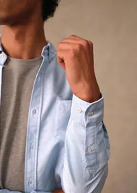 Chemise Charlie Oxford - Bleu Clair — view 5