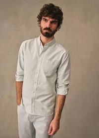 Chemise Charlie Oxford - Rayures Vert / Blanc — view 2