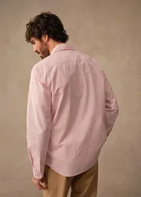 Chemise Charlie - Rose Rayures Bleues — view 3