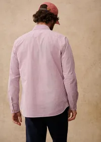 Chemise Charlie Seersucker - Blanc / Bordeaux — view 5