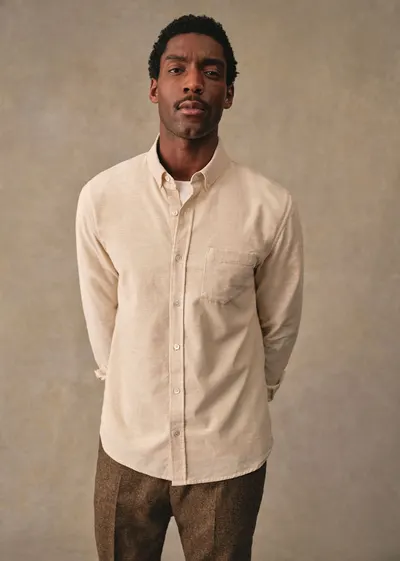 Chemise Charlie Velours - Beige Chiné
