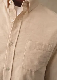 Chemise Charlie Velours - Beige Chiné — view 2