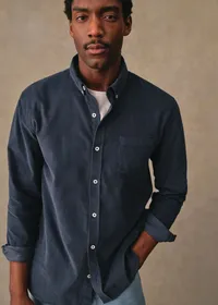 Chemise Charlie Velours - Bleu Pétrole — view 2