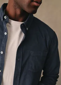Chemise Charlie Velours - Bleu Pétrole — view 4