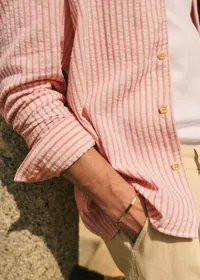 Chemise Harty - Rayures Écru / Rose — view 4