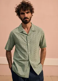 Chemise Holt - Broderie Vert Argile — view 2