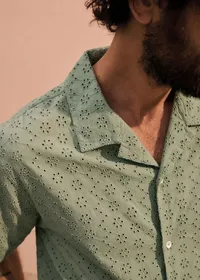 Chemise Holt - Broderie Vert Argile — view 3