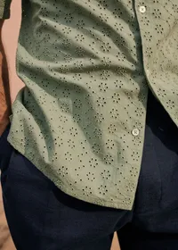 Chemise Holt - Broderie Vert Argile — view 4