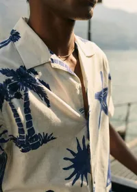 Chemise Holt Coton Lin - Imprimé Océan — view 2