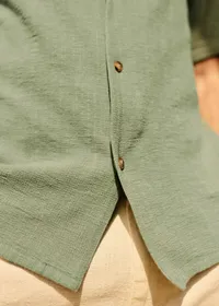 Chemise Holt Coton Lin - Vert — view 2