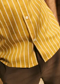 Chemise Holt - Moutarde Rayures Blanches — view 3