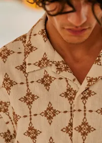 Chemise Holt - Naturel Broderie Camel — view 3