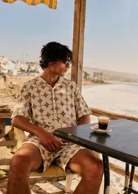 Chemise Holt - Naturel Broderie Camel — view 5
