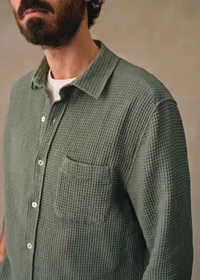 Chemise Lars Gaufrée - Vert Sauge — view 2