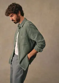 Chemise Lars Gaufrée - Vert Sauge — view 3