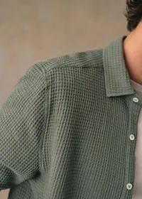 Chemise Lars Gaufrée - Vert Sauge — view 4