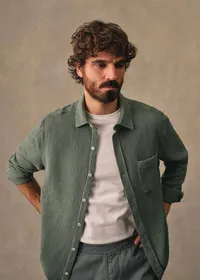 Chemise Lars Gaufrée - Vert Sauge — view 5