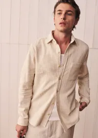 Chemise Lars Texturée - Naturel — view 5