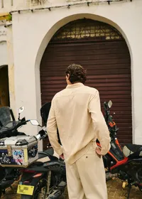 Chemise Luke - Rayures Écru / Beige — view 2