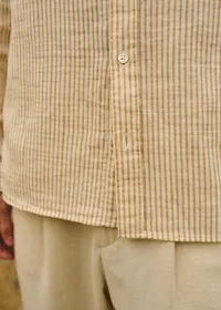 Chemise Luke - Rayures Écru / Beige — view 4