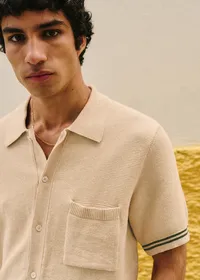 Chemise Maille Anatole - Beige / Kaki — view 4