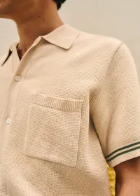 Chemise Maille Anatole - Beige / Kaki — view 5
