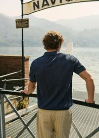 Chemise Maille Jill - Bleu Chiné — view 3