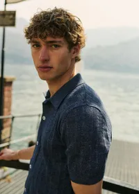 Chemise Maille Jill - Bleu Chiné — view 4