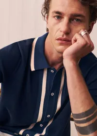 Chemise Maille Mateo - Marine / Ecru — view 4