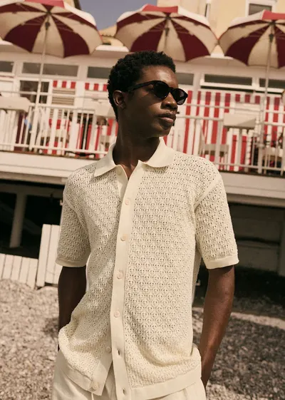 Chemise Maille Nurel - Écru