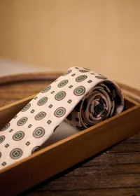 Cravate Fletcher - Beige à Motifs — view 3
