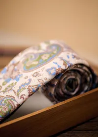 Cravate Fletcher - Beige Imprimé Floral — view 2