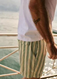 Maillot de bain Rob - Écru / Vert — view 3