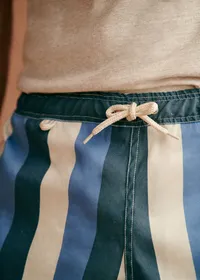 Maillot de bain Rob - Rayures Bleu / Écru / Marine — view 4
