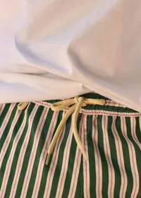 Maillot de bain Rob - Vert Rayures Blanc / Rose — view 3