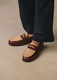 Mocassins Elvis - Chocolat / Raphia — view 2