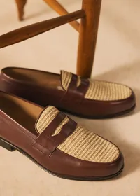Mocassins Elvis - Chocolat / Raphia — view 3