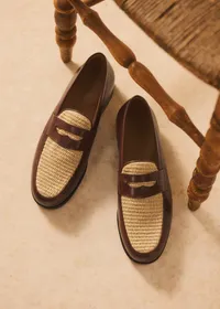 Mocassins Elvis - Chocolat / Raphia — view 4
