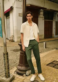 Pantalon Danny Seersucker - Kaki — view 3