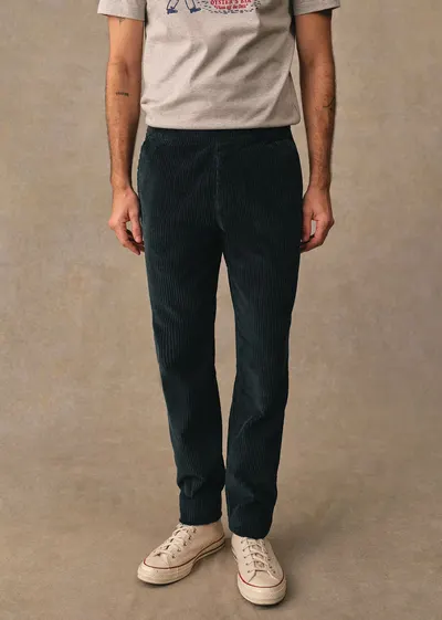 Pantalon Danny Velours - Vert Foncé