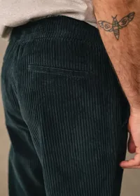 Pantalon Danny Velours - Vert Foncé — view 3