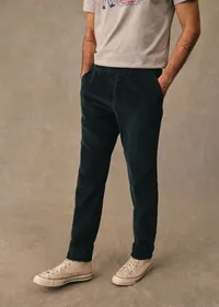 Pantalon Danny Velours - Vert Foncé — view 5